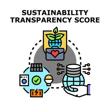 Sustainability transparency score measuring environmental social governance Stock Illustration