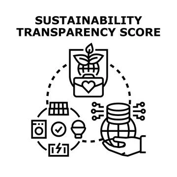Sustainability transparency score measuring environmental social governance Stock Illustration