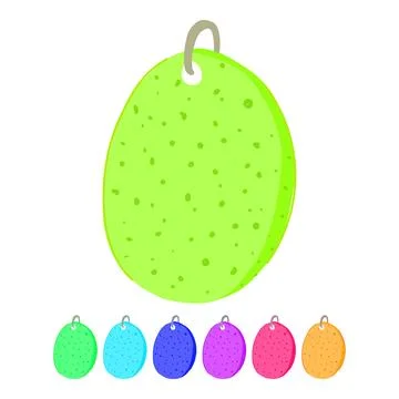 Sustainable biodegradable kitchen sponge vector cartoon graphic Stock Illustration