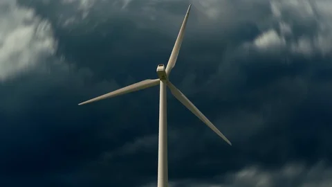 Sustainable Clean Future Technolgy Wind Wheel Turbine Stock-Footage 86861799