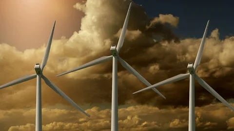 Sustainable Clean Future Technolgy Wind Wheel Turbine Stock Footage 86862131