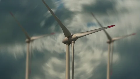Sustainable Clean Future Technolgy Wind Wheel Turbine Stock Footage 86863353