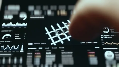 Sustainable Computing Energy Distribution Interface Stock Footage 340150522