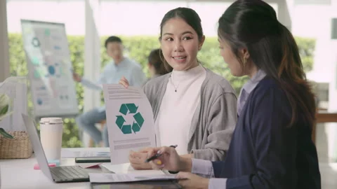 Sustainable consultant in Net zero ESG eco-friendly SME go green SDGs. Stock Footage 249446477