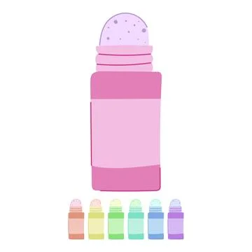 Sustainable deodorant eco friendly vector cartoon graphic Stock Illustration