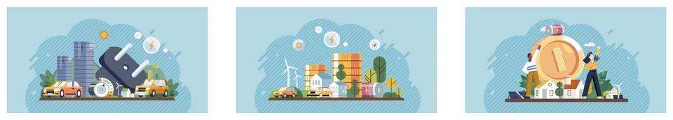 Sustainable Development and ESG Principles in Modern Economy Ilustración de archivo