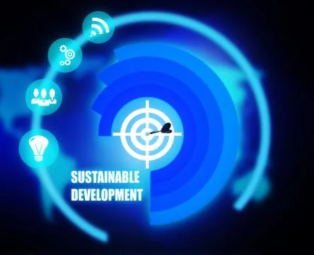 Sustainable Development background, Innovation with ideas and concepts,business Illustrazione stock