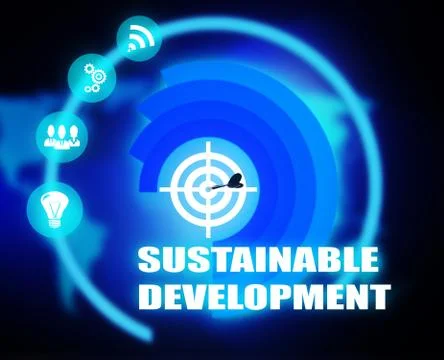 Sustainable Development background, Innovation with ideas and concepts,business Stock Illustration
