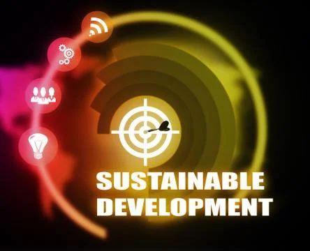 Sustainable Development background, Innovation with ideas and concepts,business Stock Illustration