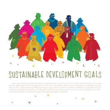 Sustainable Development Goals set Stock Illustration
