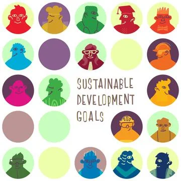 Sustainable Development Goals set Stock Illustration