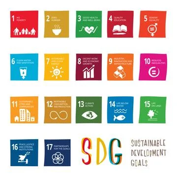 Sustainable Development Goals set Stock Illustration