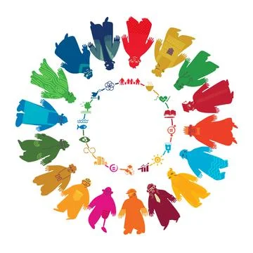 Sustainable Development Goals set Stock Illustration