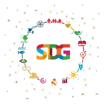 Sustainable Development Goals set Stock Illustration