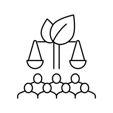 Sustainable development line icon vector illustration Stock Illustration