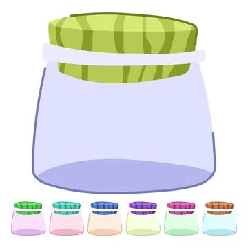 Sustainable eco friendly jar vector cartoon graphic Stock Illustration