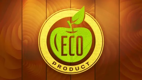 Sustainable eco product with recycled elements on marketing icon for clean vegan Stock-Footage 130601853