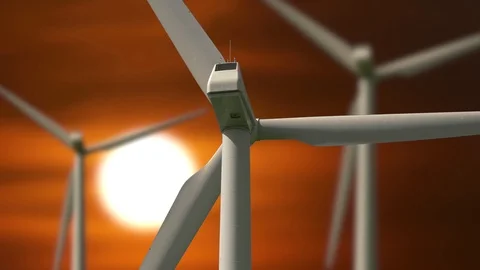 Sustainable Environment Friendly Wind Energy Power Video stock 86859442