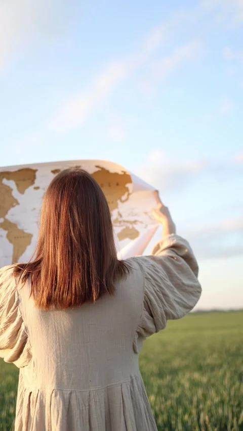 Sustainable future and world map Video stock 337941391