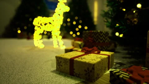 Sustainable gift presentation featuring soft illumination and earthy tones Stock Footage 340345837