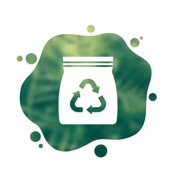 Sustainable packaging, eco bag vector icon Illustrazione stock