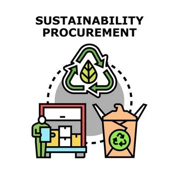 Sustainable procurement process for eco friendly supply chain Stock Illustration