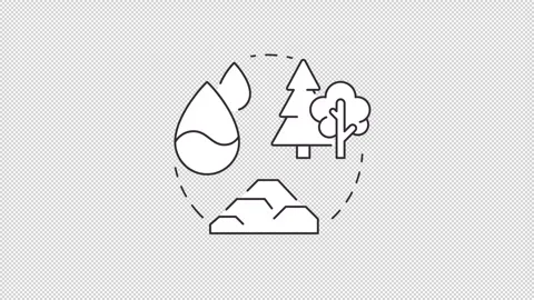 Sustainable supply chain lifecycle line concept icons animation set Stock Footage 340283479