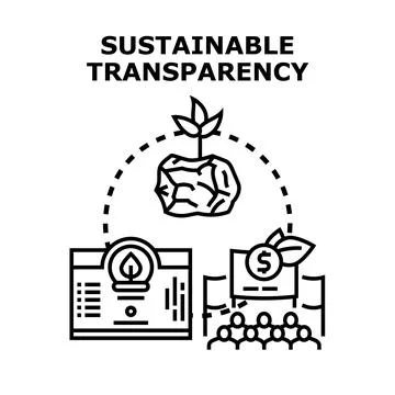 Sustainable transparency creating business development and innovation Stock Illustration