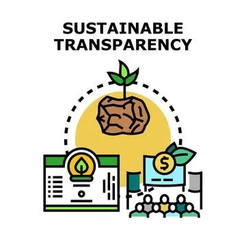 Sustainable transparency creating business development and innovation Stock Illustration