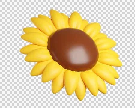 Сute 3d Sunflower icon Stockillustratie