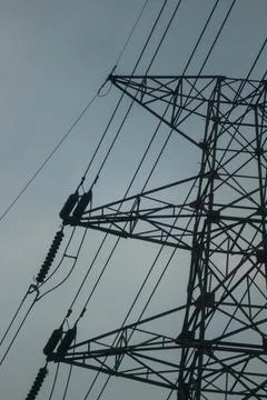 SUTET Tower or Extra High Voltage Airline Stock Photos