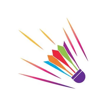 Suttle cock badminton logo 스톡 일러스트