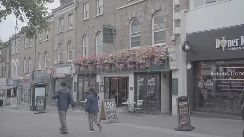 Sutton High Street Stock Footage 116597383