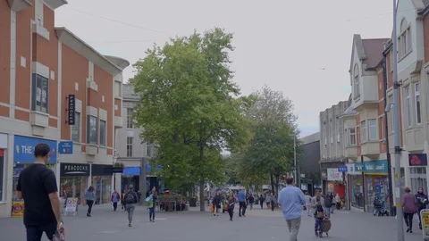 Sutton High Street Stock Footage 116597613