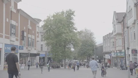 Sutton High Street Stock Footage 116597623