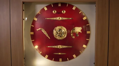 Sutton Hoo Treasure in Suffolk 3 Stock Footage 305053419