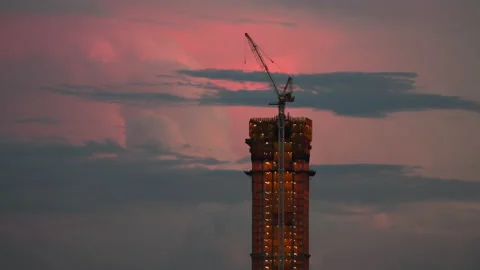 Sutton Place Lightning Storm 1 Stock Footage 133836241