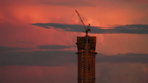 Sutton Place Sunset Long Stock Footage 133836896