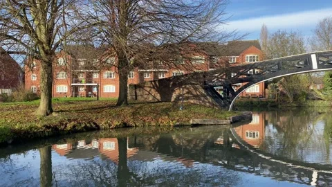 Sutton stop Coventry Warwickshire canal Video stock 143661704
