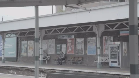 Sutton Train Station Stock Footage 116596493