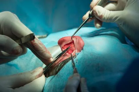 Suture the Ear Stockfoto's