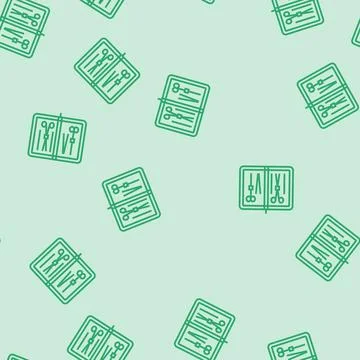 Suture kit surgeon line seamless pattern Stock Illustration