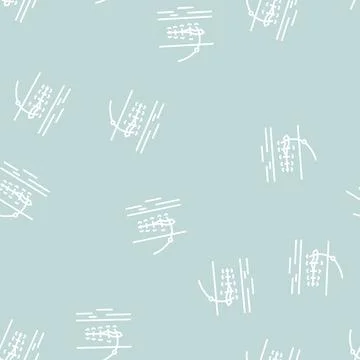 Suturing wound line seamless pattern Stock Illustration