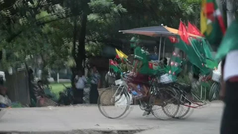 Suu Kyi expected to win second term as Myanmar prepares for general elections, M Stock Footage 203980213