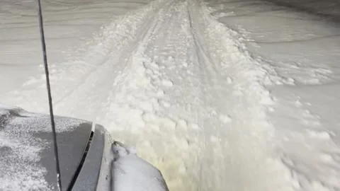 SUV and snow Stock Footage 161043902