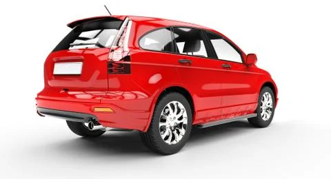 SUV - Back Side View 스톡 일러스트