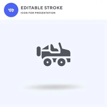 Suv Car icon vector, filled flat sign, solid pictogram isolated on white, logo Stock Illustration