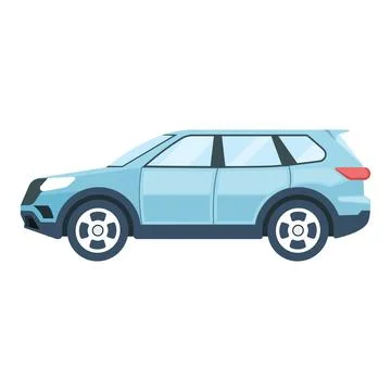 SUV car illustration in modern flat vector style Stock Illustration