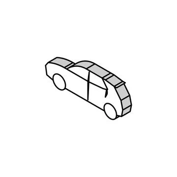 Suv car isometric icon vector illustration Illustrazione stock