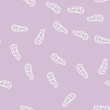 Suv car line seamless pattern 스톡 일러스트